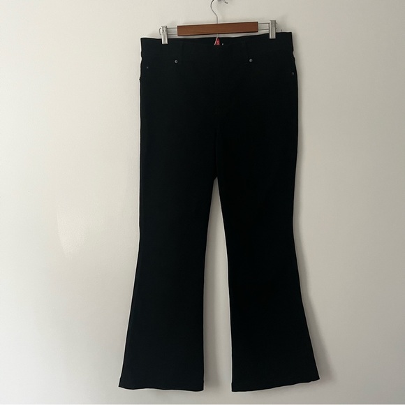 Spanx Flare Jeans Clean Black Pull On Slimming Classic XL Petite - Picture 2 of 10